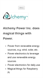 Mobile Screenshot of alchemy-power.com